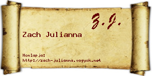 Zach Julianna névjegykártya